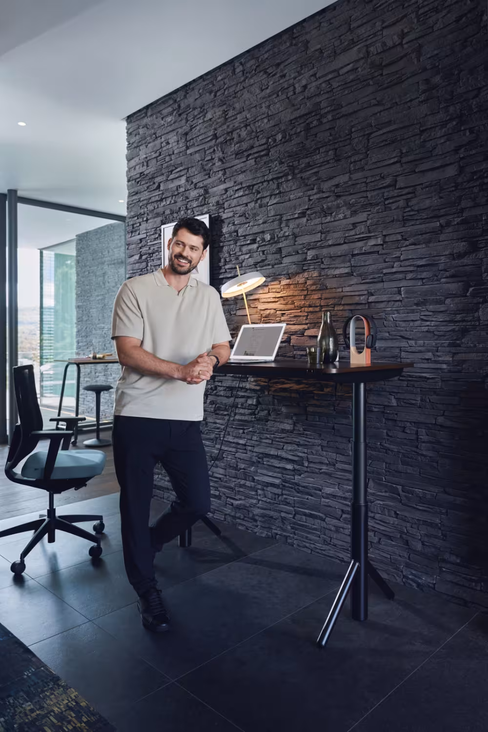 Sedus Sitz-Steh-Tisch se:lab e-desk A-Gestell - Sitz-Steh-Tisch Sedus se:lab e-desk A