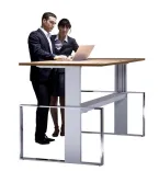 Sitz-Stehschreibtisch Leuwico iMOVE F höhenverstellbar