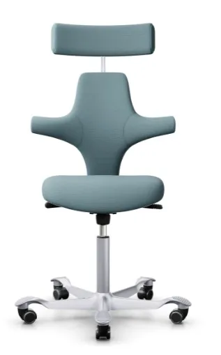 Bürostuhl HAG Capisco 8127 mit Kopfstütze - Glacier blue Select (Gabriel)