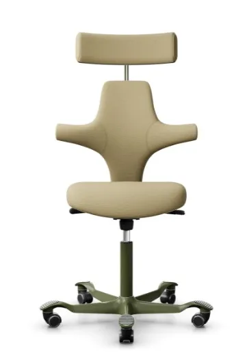 Bürostuhl HAG Capisco 8127 mit Kopfstütze - Light ochre Select (Gabriel)