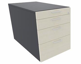 Korpus schwarz / Dekofarbe Blenden ahorn dekor