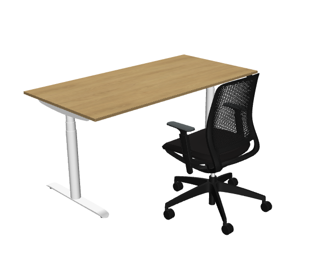 Höhenverstellbarer Schreibtisch Sedus Se:lab e-desk, Bürostuhl se:motion