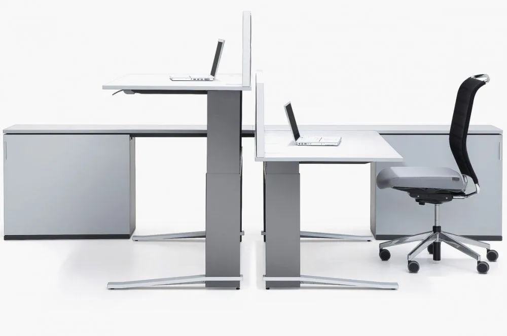 Sitz-Steh Schreibtisch Leuwico iMOVE C höhenverstellbar - Leuwico iMOVE_C