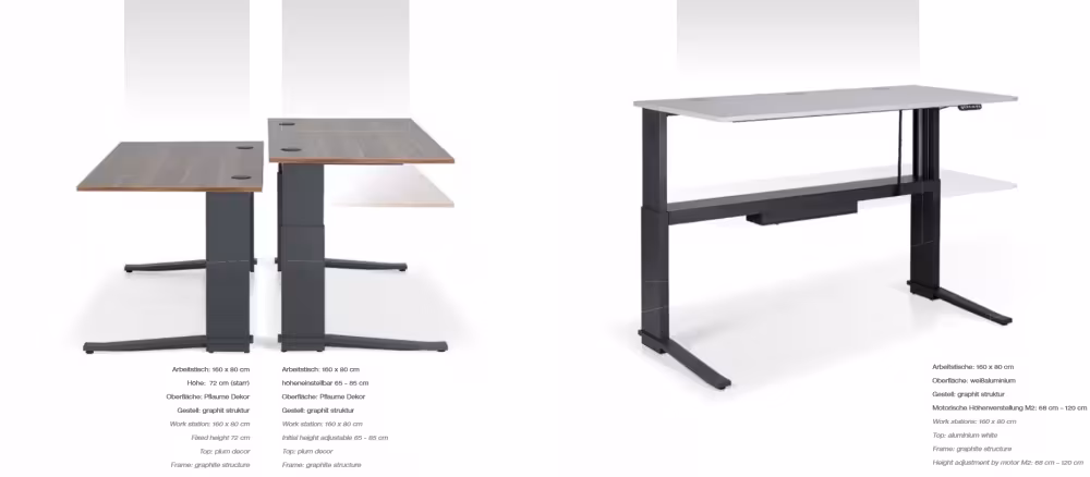 Sitz-Steh Schreibtisch Leuwico iMOVE C höhenverstellbar - Leuwico iMOVE_C höhenvertsellbar