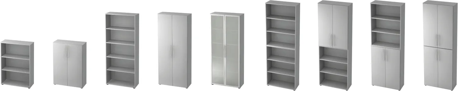 Otti OfficeLine Aktenschrank 3OH &ndash; kompakter B&uuml;ro Ordnerschrank mit Fl&uuml;gelt&uuml;ren