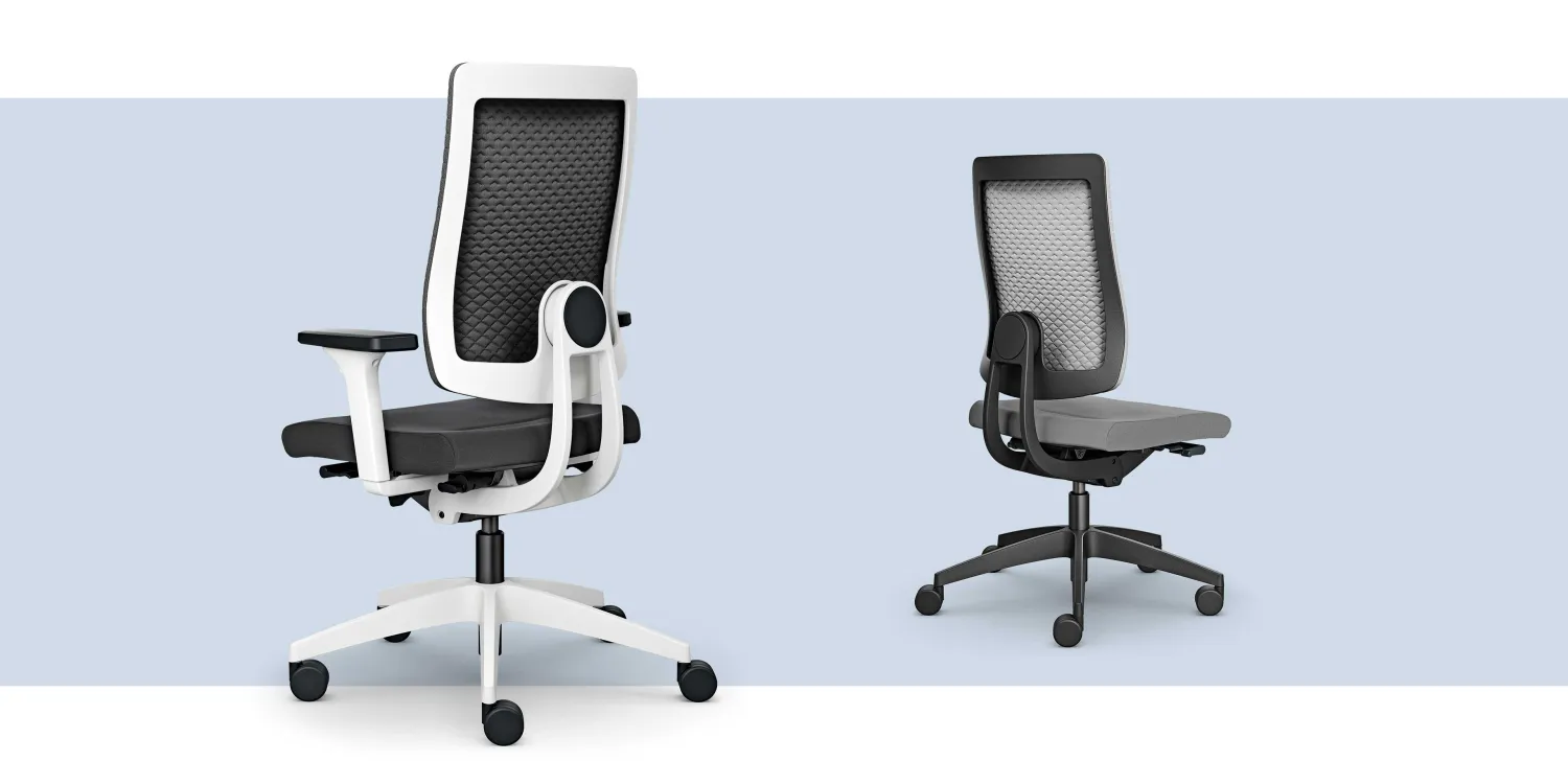 Bürostuhl Sedus black dot air, atmungsaktiv und ergonomisch mit 3D-Rücken - Sedus Black dot ait mit 3D Strickgewebe