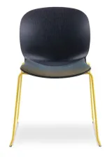 Besucherstuhl RBM Noor 6065S mit Kufengestell und Sitzpolster - Dunkel gebeizt Eiche