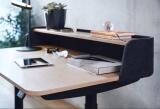 Home-Office Schreibtisch mit warmem Filz - höhenverstellbar