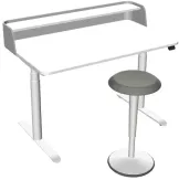 Vorteilspaket Sedus Sitz-Steh-Tisch se:desk home mit Stehhilfe Sedus se:fit