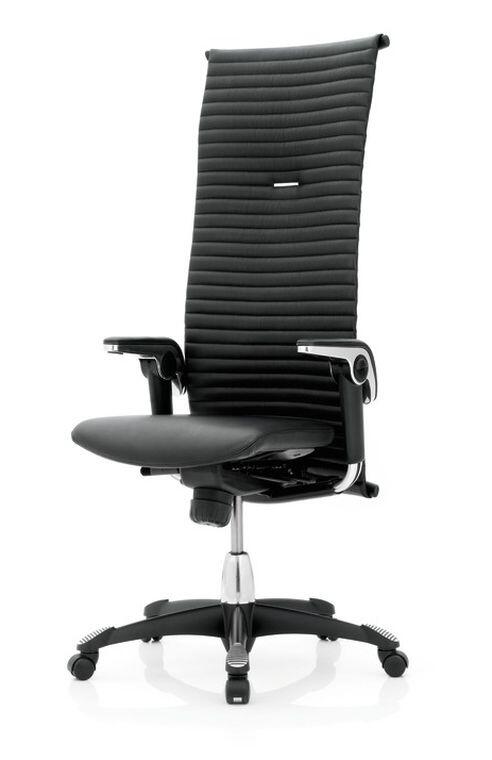 Bürostuhl HAG H09 Excellence 9330 mit matt schwarzem Aluminiumfußkreuz