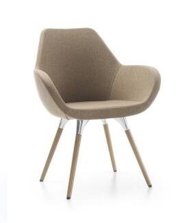 Sessel Profim Fan mit Holzgestell