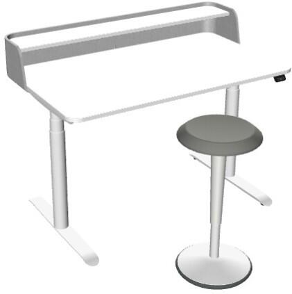 Vorteilspaket Sedus Sitz-Steh-Tisch se:desk home mit Stehhilfe Sedus se:fit