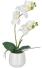 6er-Set Phalaenopsis White Grace – edle weiße Real-Touch Orchideen im Keramiktopf für stilvolle