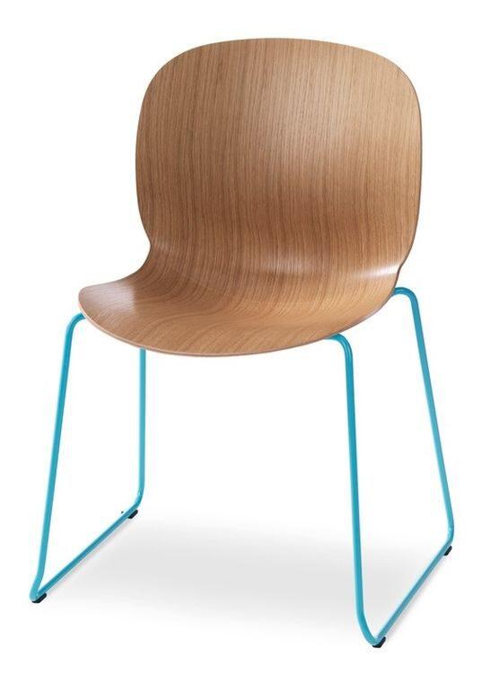 Besucherstuhl RBM Noor 6065 mit blauem Kufengestell