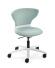 Bürostuhl Sedus turn around mit weißer Sitzschale und weißem Aluminiumfußkreuz