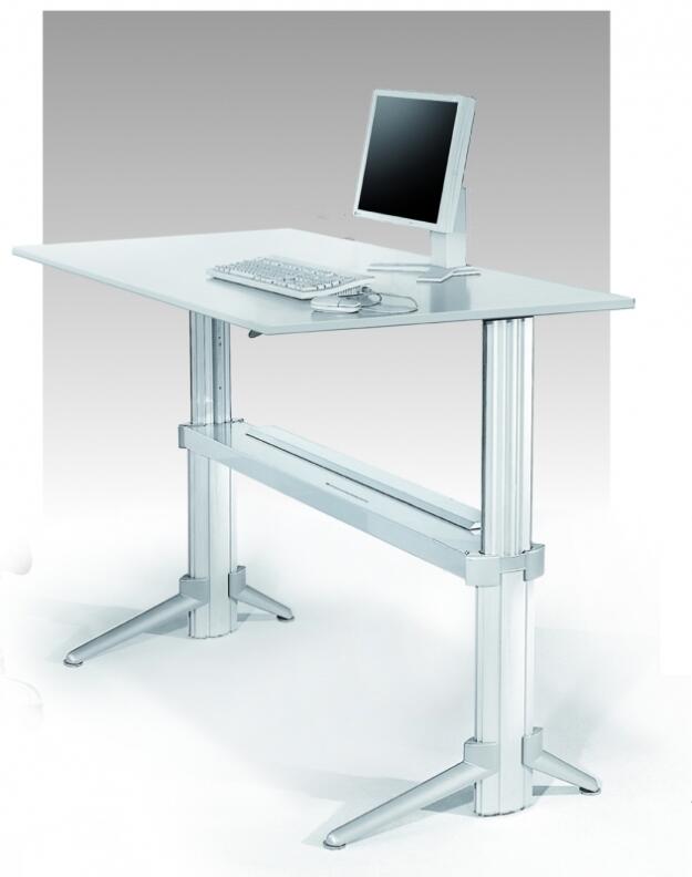 Sitz-Steh Schreibtisch Leuwico GO2move höhenverstellbar