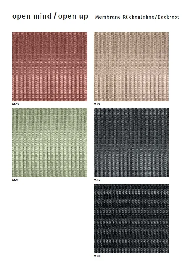 &Uuml;bersicht Membranr&uuml;cken Sedus open up