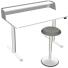 höhenverstellbarer Schreibtisch Sedus se:lab e-desk mit Stehhilfe Sedus se:fit weiß