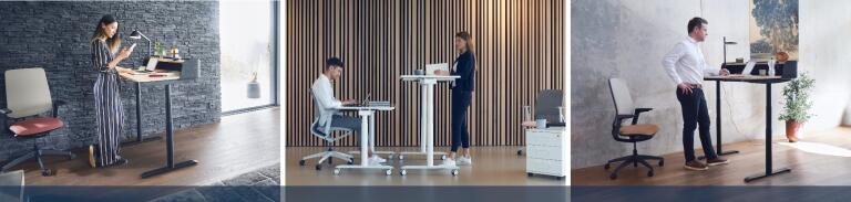 Sitz- / Steh Schreibtische für mehr Bewegung und Gesundheit am Arbeitsplatz
