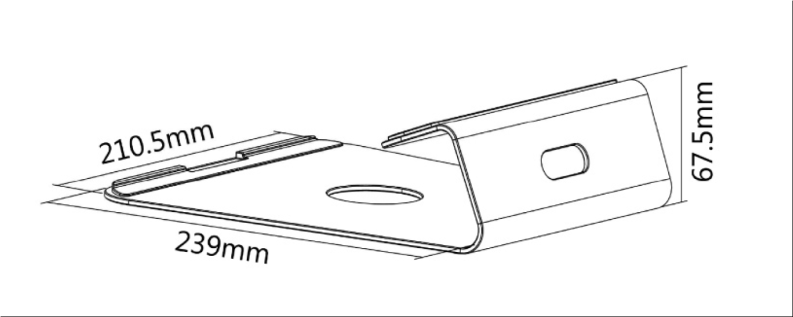 Maße Notebookständer NSLS025