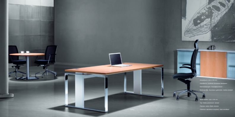 Sitz-Stehschreibtisch Leuwico iMOVE F höhenverstellbar