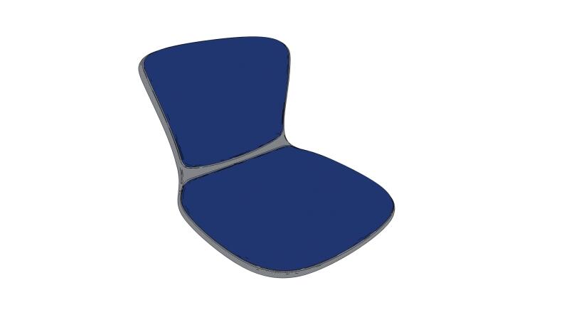 Kissenbezug für Barhocker Sedus se:spot stool - Bezug hellgrau und königsblau