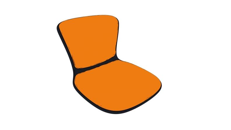 Kissenbezug für Barhocker Sedus se:spot stool - Bezug graphit und mango