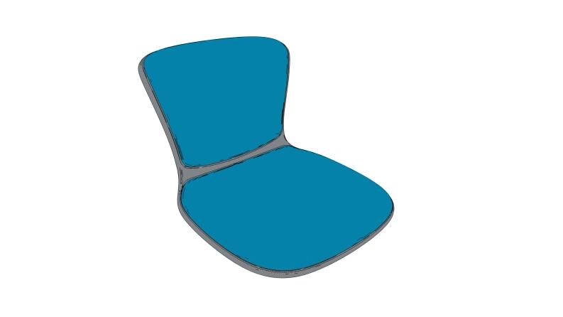 Kissenbezug für Barhocker Sedus se:spot stool - Bezug hellgrau und petrol