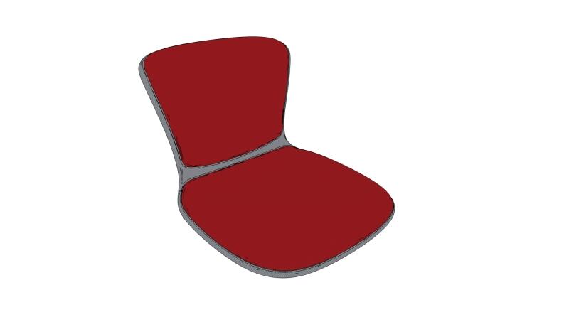 Kissenbezug für Barhocker Sedus se:spot stool - Bezug hellgrau und rot