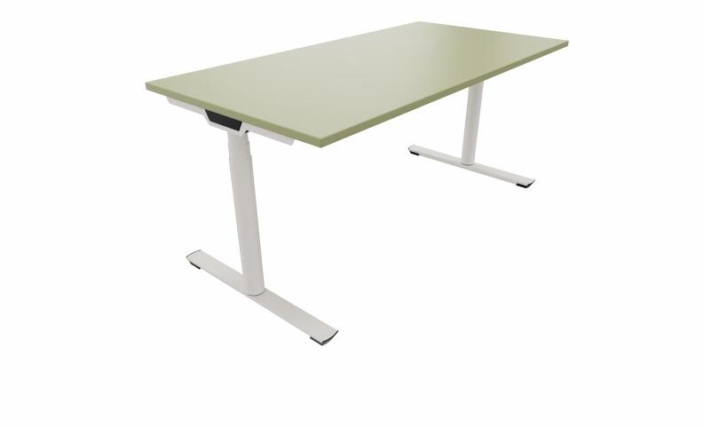 Elektromotorisch höhenverstellbarer Schreibtisch Palmberg CREW-T Avocado